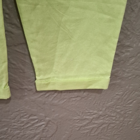 J. Crew Green Lime Sweatpants Tapered Ankle-Length - Picture 7 of 9